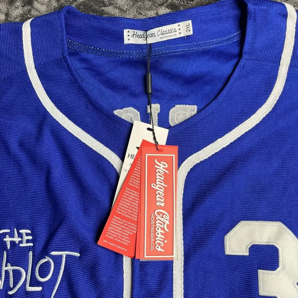 THE SANDLOT Benny Rodriguez 30 Baseball jersey 2XL 1993 Headgear Classics Blue